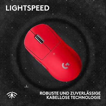 Logitech G PRO X Superlight 2 SE Wireless Gaming Mouse 60g Pro Grade Mouse with 5 Programmable Buttons 44K DPI Sensor 8000Hz Signal Rate USB-C Charging Function for PC/Mac - Red