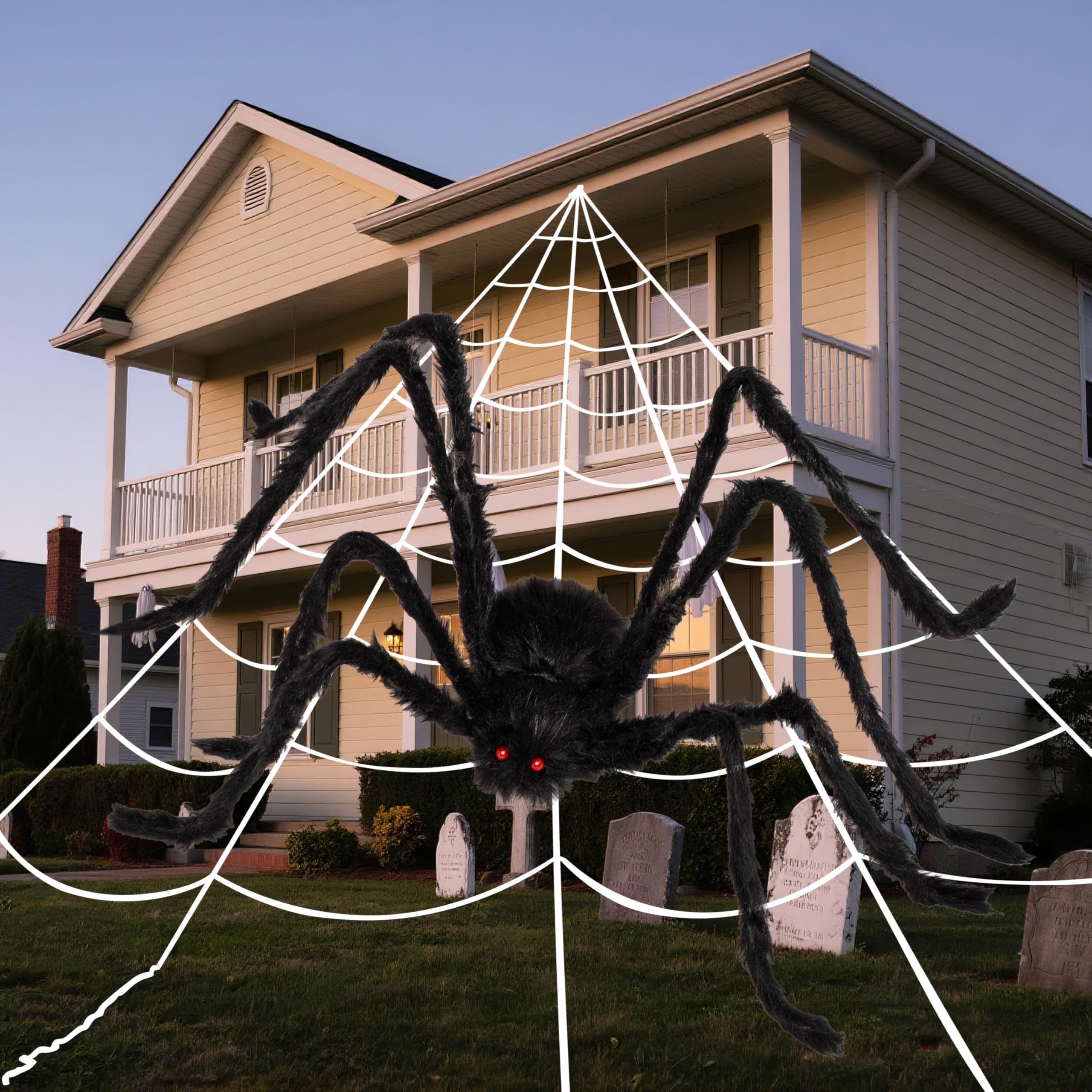 Amazon.com : JOYIN 400 sqft Halloween Spider Web and 59
