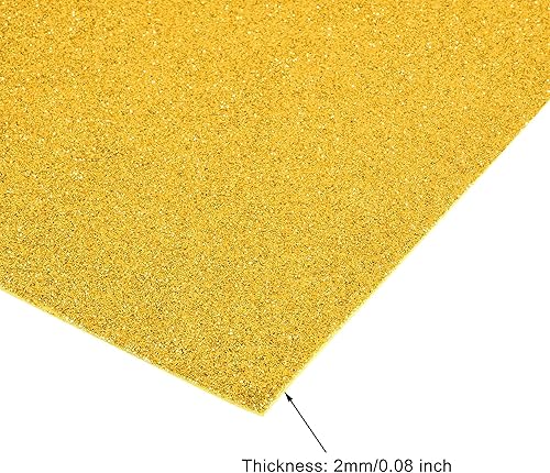 Miniatura 3 de uxcell Hojas de espuma EVA brillante amarillo oscuro, 11 x 8 pulgadas, 0.079 in de grosor para manualidades, proyectos de bricolaje, 6 unidades