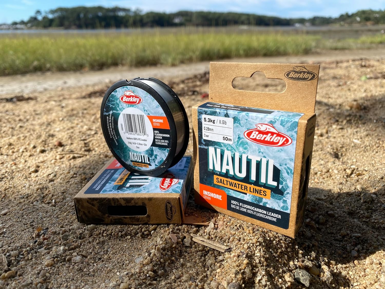 Berkley Nautil Inshore Fluorocarbon Angelschnur, transparent