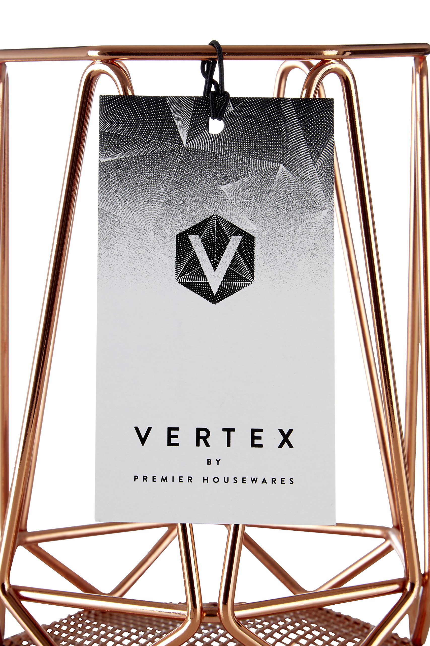 Premier Housewares Vertex – Frutero Chapado en Cobre, Metal, Cobre, 12 x 12 x 16 cm — view 5