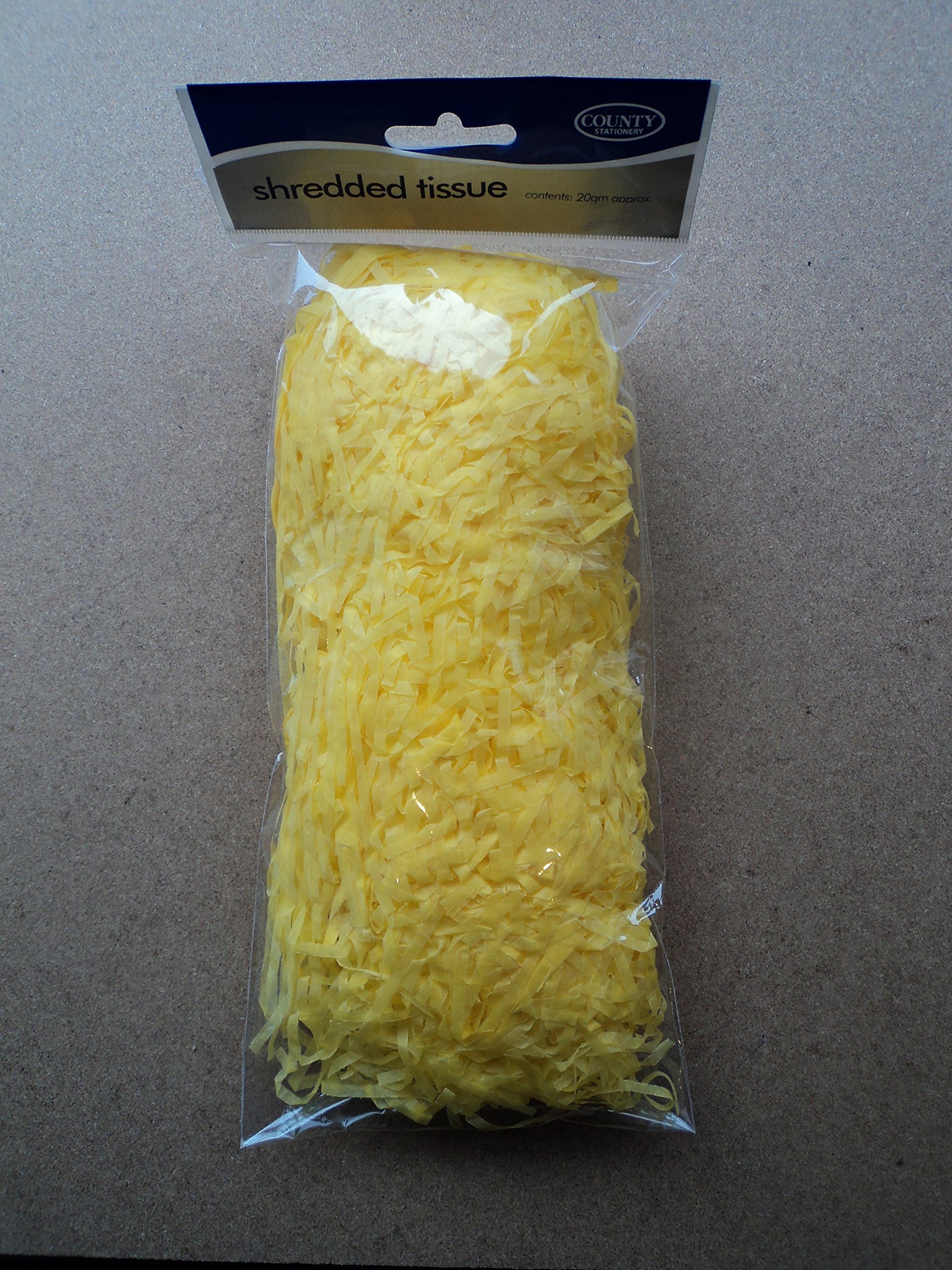 Yellow shredded tissue paper 20g