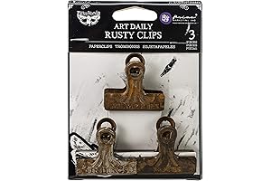Prima Art Daily Planner Metal Binder Clips - Rusty
