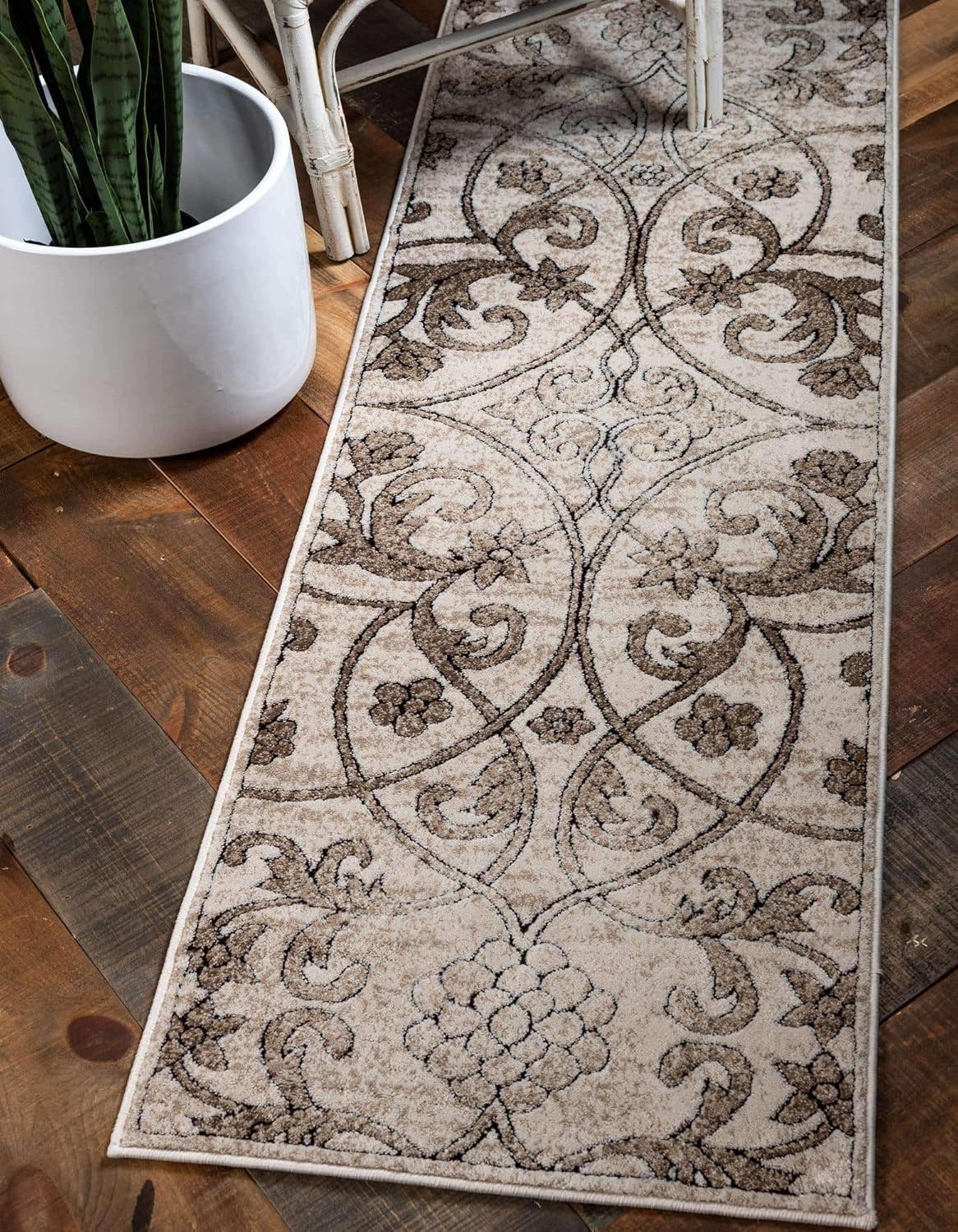 Unique Loom Rushmore Collection Area Rug - Washington (10'x 14' 1" Rectangle, Dark Beige/ Beige)