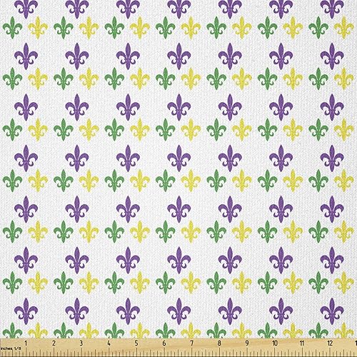 Miniatura 39 de Ambesonne The Yard, muñecas japonesas Kokeshi con estampado de flores de Sakura, estampado cultural, tela de punto elástico para ropa, costura