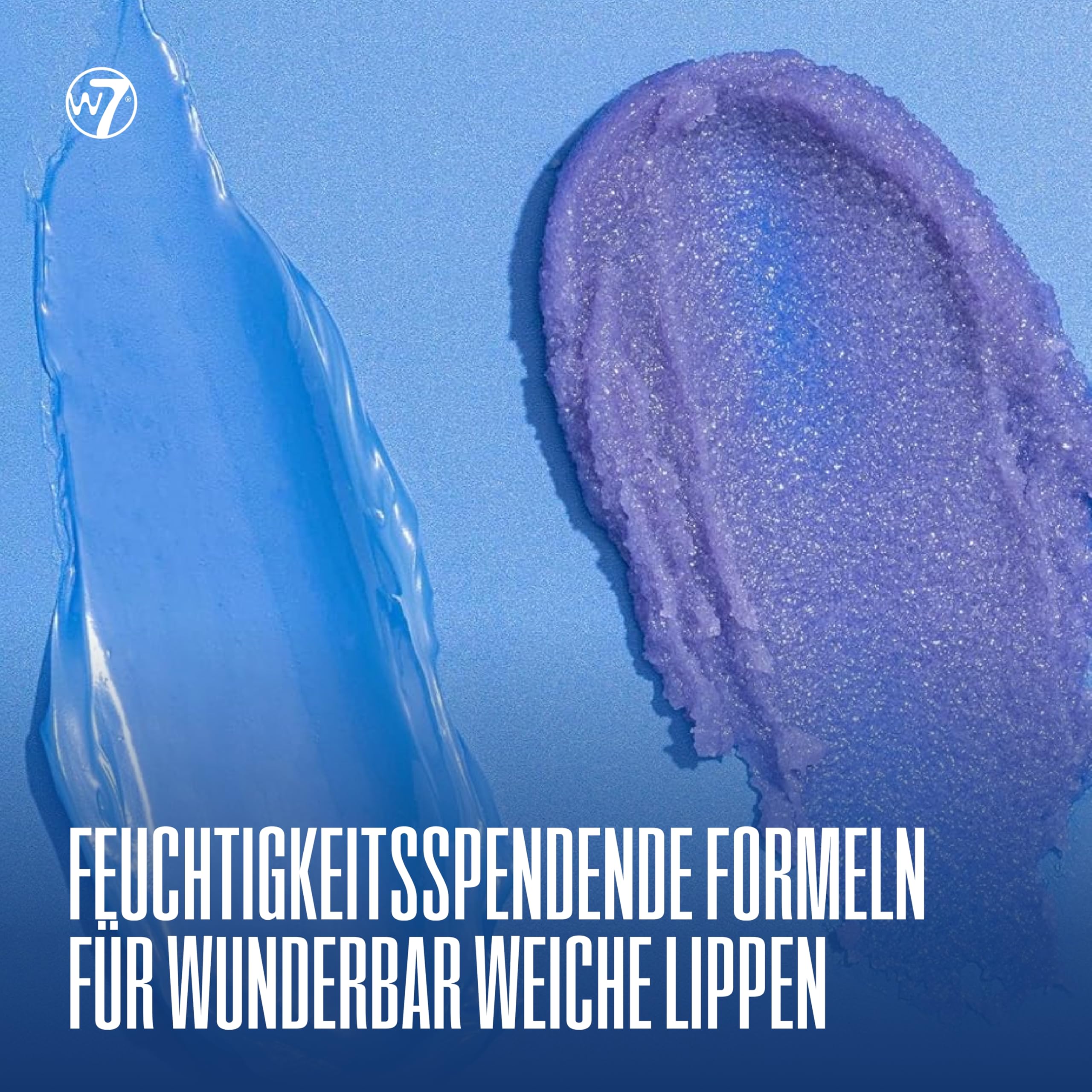 W7 Sweet Dreams Lippenpeeling & Overnight Lip Mask Duo - 2er Set Lippenpflege - Lip Scrub und Lippenmaske für die Nacht - Blaubeergeschmack - Feuchtigkeitspflege Lippen - Blaubeer Lippenpflege Set