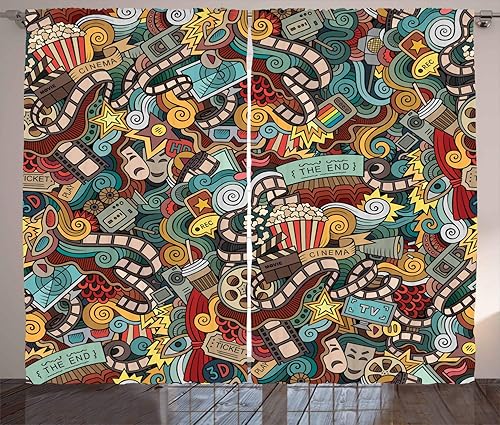 Miniatura 7 de Ambesonne - Cortinas multicolor