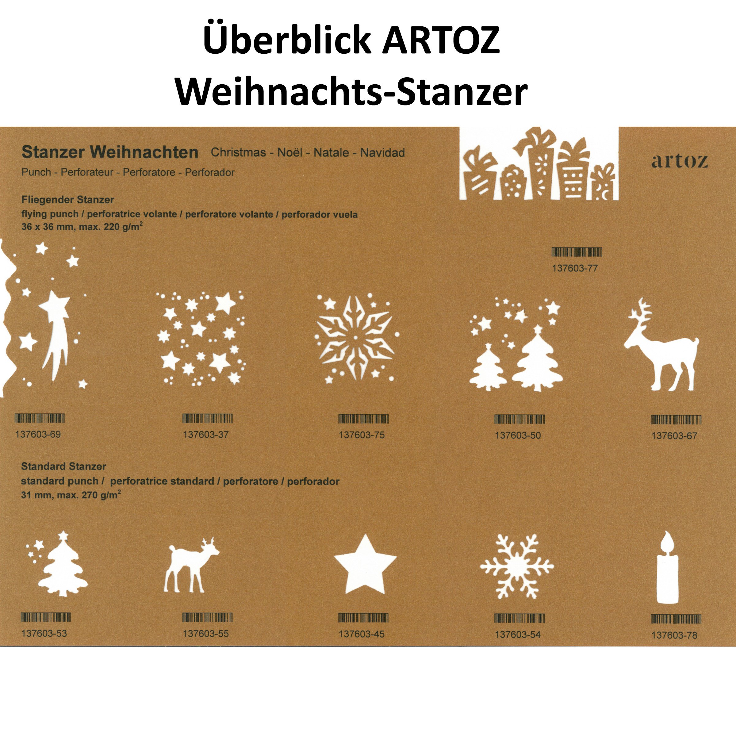 Christmas punch, Artoz Stanzer 50 mm "Kerze", Punch 50 mm \Candle\ - Image 4
