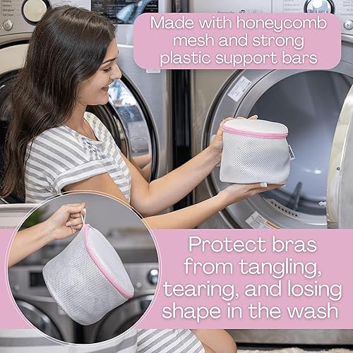 Miniatura 6 de Mamlyn Bolsas de sujetador de malla para lavadora, bolsas de lavado de lencería para lavandería