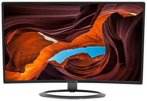 Miniatura 2 de Sceptre Monitor LED curvo de 27 pulgadas 75Hz Full HD 1080P HDMI DisplayPort VGA, altavoces VGA, metal cepillado ultrafino, curvatura inmersiva