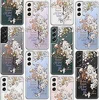 Vista 7 de Funda para teléfono compatible con Samsung Galaxy S25 S24 S23 Ultra S22 Plus S21 FE S20 Note 20 Funda transparente Escritura versículo bíblico We