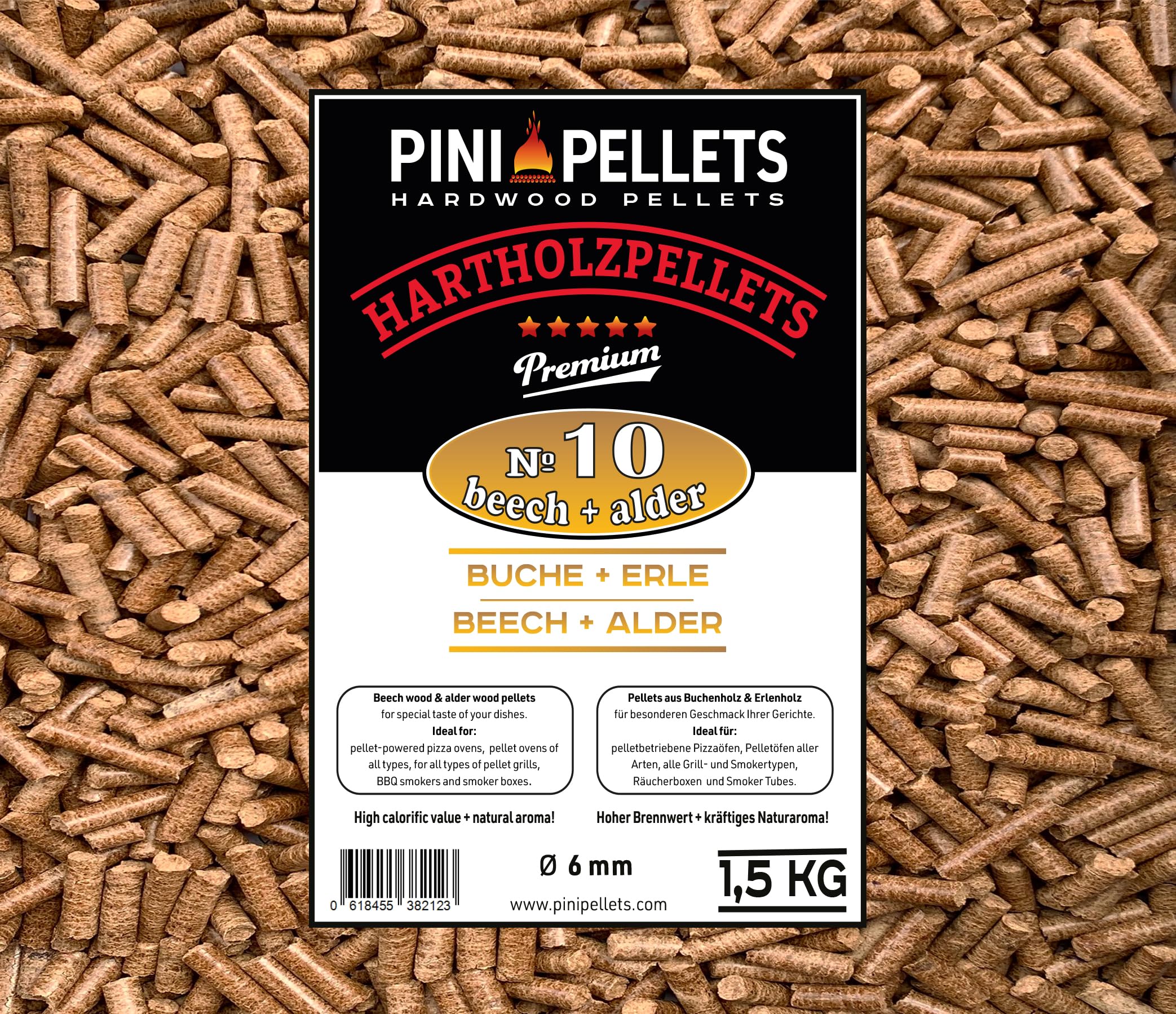 pini pellets bbq n°10 hêtre-aulne