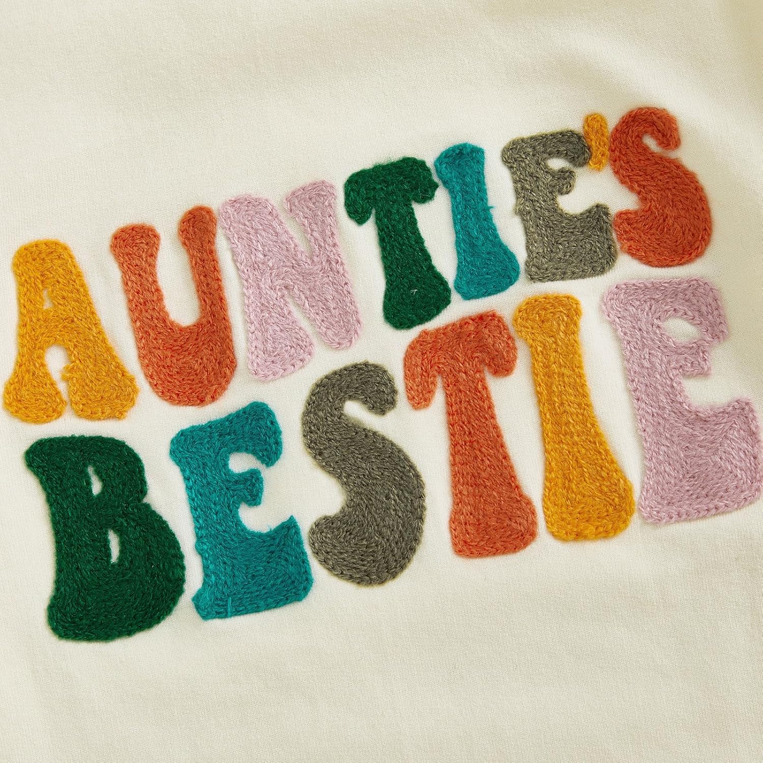 Aunties Besties Baby Boy Girl Outfit Embroidered Long Sleeve Bubble Romper Sweatshirt Unisex Newborn Fall Bodysuit - Image 6