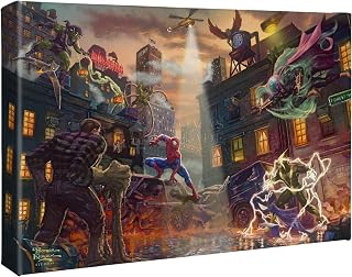 Thomas Kinkade Studios Marvel Spider-Man vs the Sinister Six 10? x 14? Gallery Wrapped Canvas