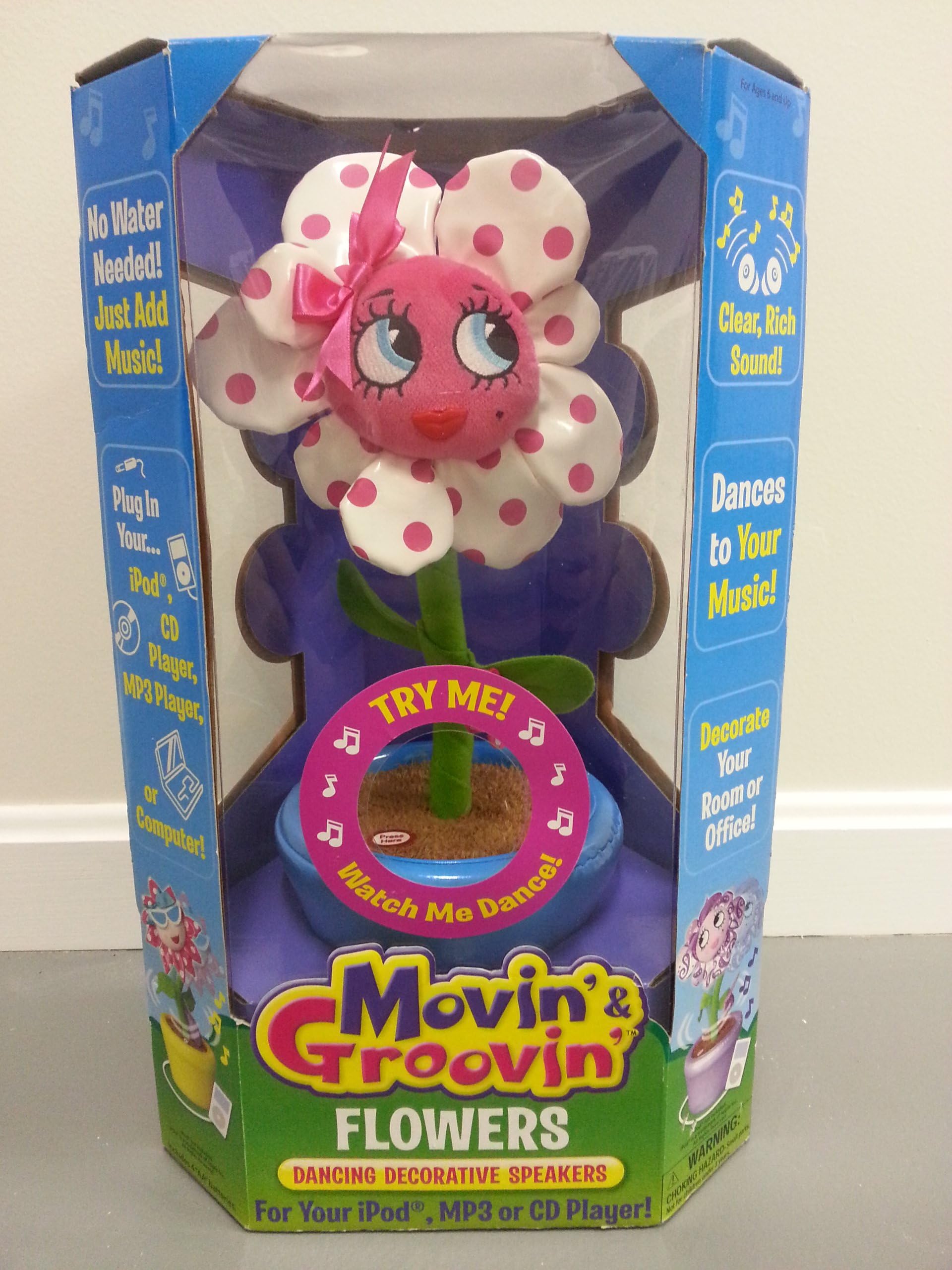 Movin & Groovin Yellow Girl Flower Speaker Color May Vary