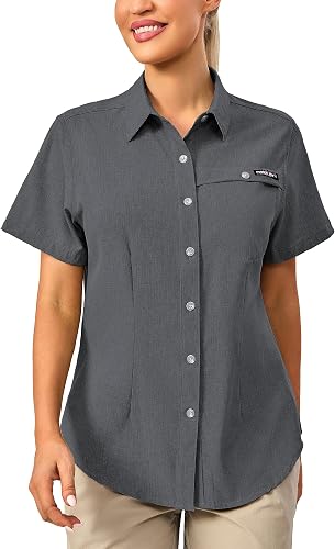 Little Donkey Andy Women's Lightweight UPF 50+ Short Sleeve Shirt, Breathable Fi