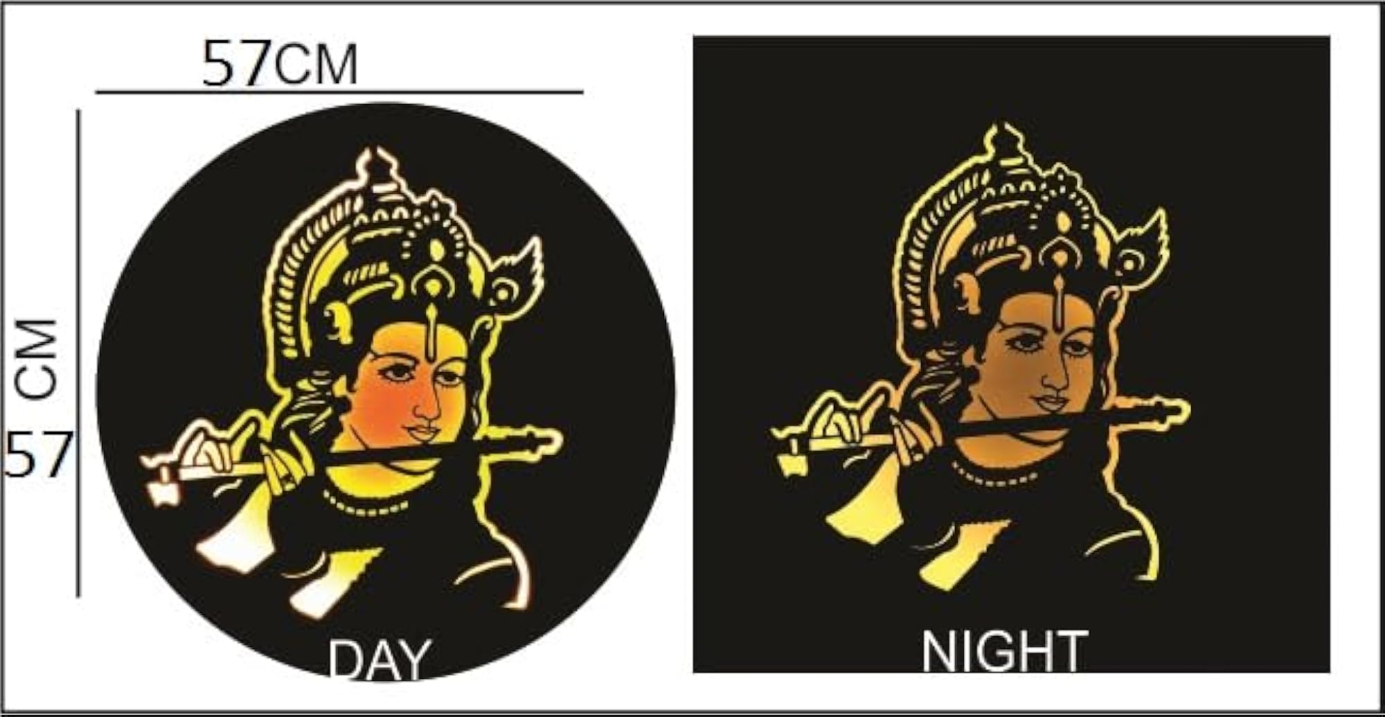 Krishna ji Kanha ji LED Wall Decor for Home