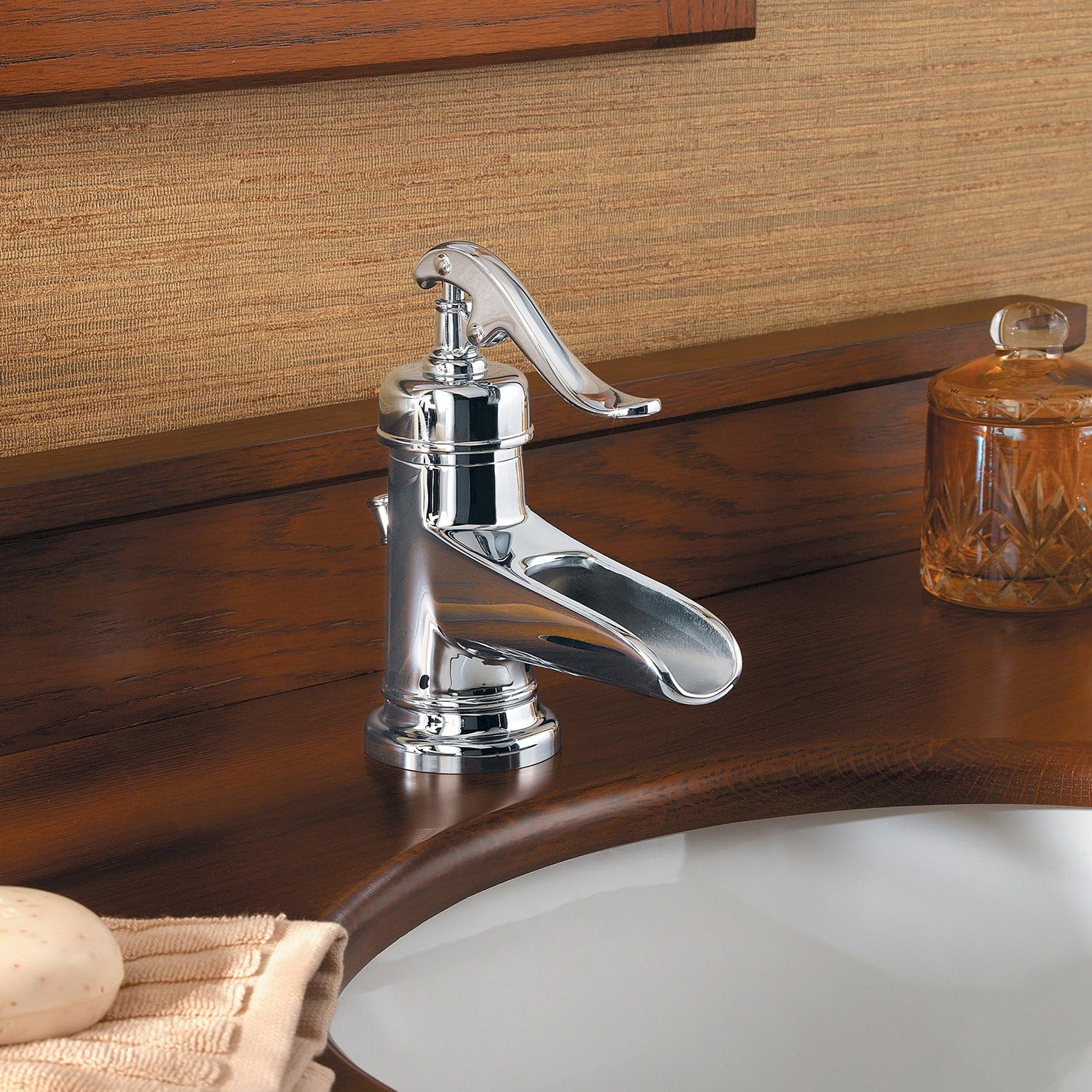 Pfister LG42YP0C Ashfield Single Control 4" Centerset Bathroom Faucet in Polished Chrome, Water-Efficient Model