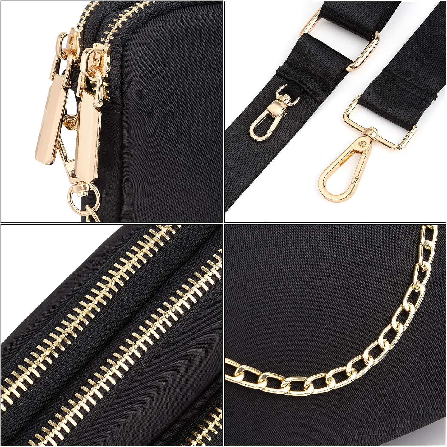 UTO Small Crossbody Bags for Women 3 in 1 Trendy Belt Purse Fashion Designer Mini Cute Sling Fanny Chest Pack - Image 4