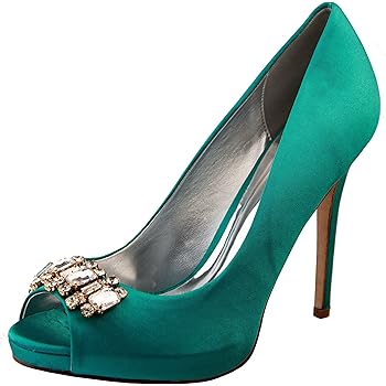 teal wedding shoes for the bride