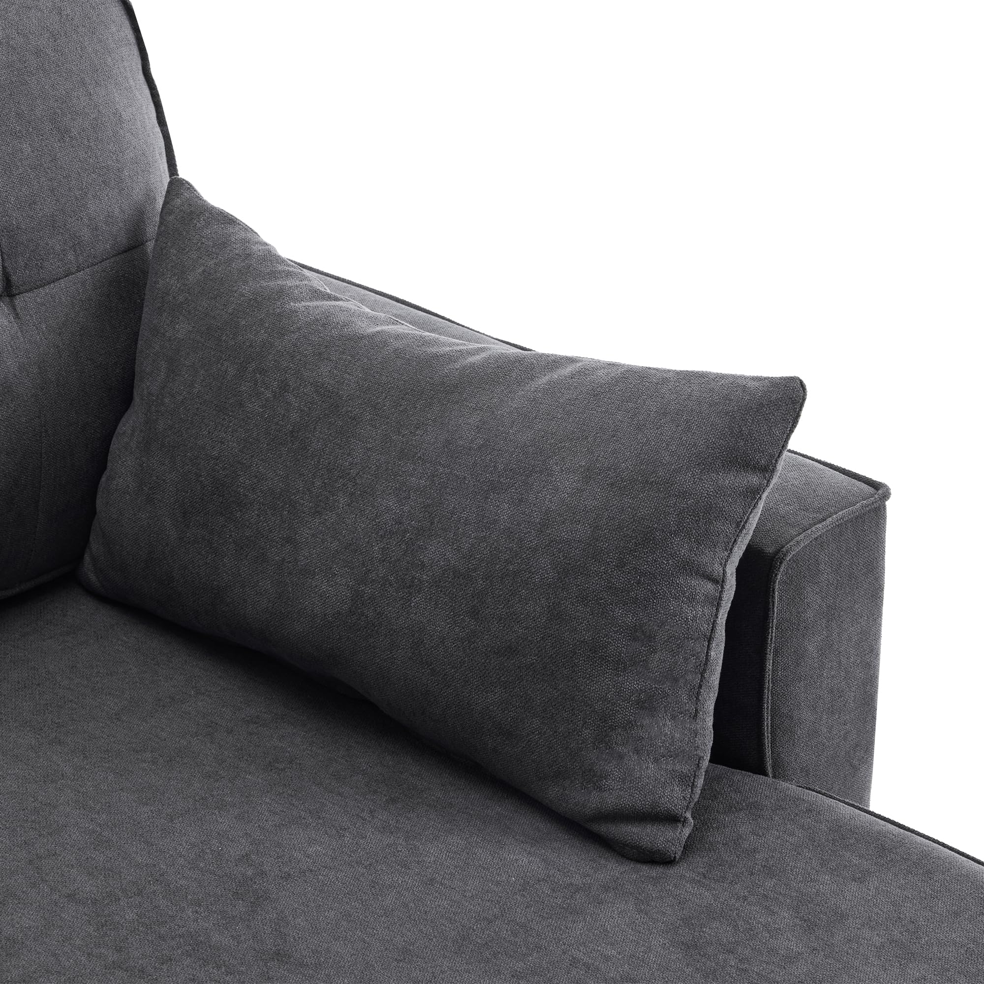 Divano letto con funzione letto, divano a L, design moderno, mobili imbottiti, divano, poltrona lounge con spazio di archiviazione, con portabicchieri, divano letto per soggiorno, intercambiabile a