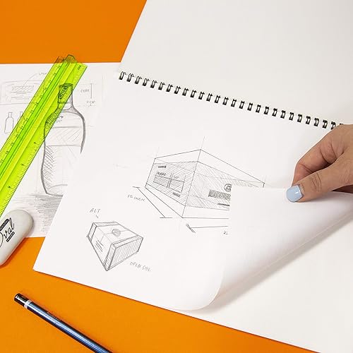 Miniatura 4 de BAZIC - Cuaderno de bocetos de 30 unidades, 8.5 x 11 pulgadas, cuaderno de bocetos encuadernado en espiral, cuaderno de dibujo para colorear para