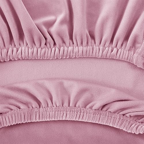 Miniatura 5 de Fundas para silla, elásticas, lavables y extraíbles, de terciopelo grande, con respaldo alto, fundas protectoras para sillas de comedor, banquetes,