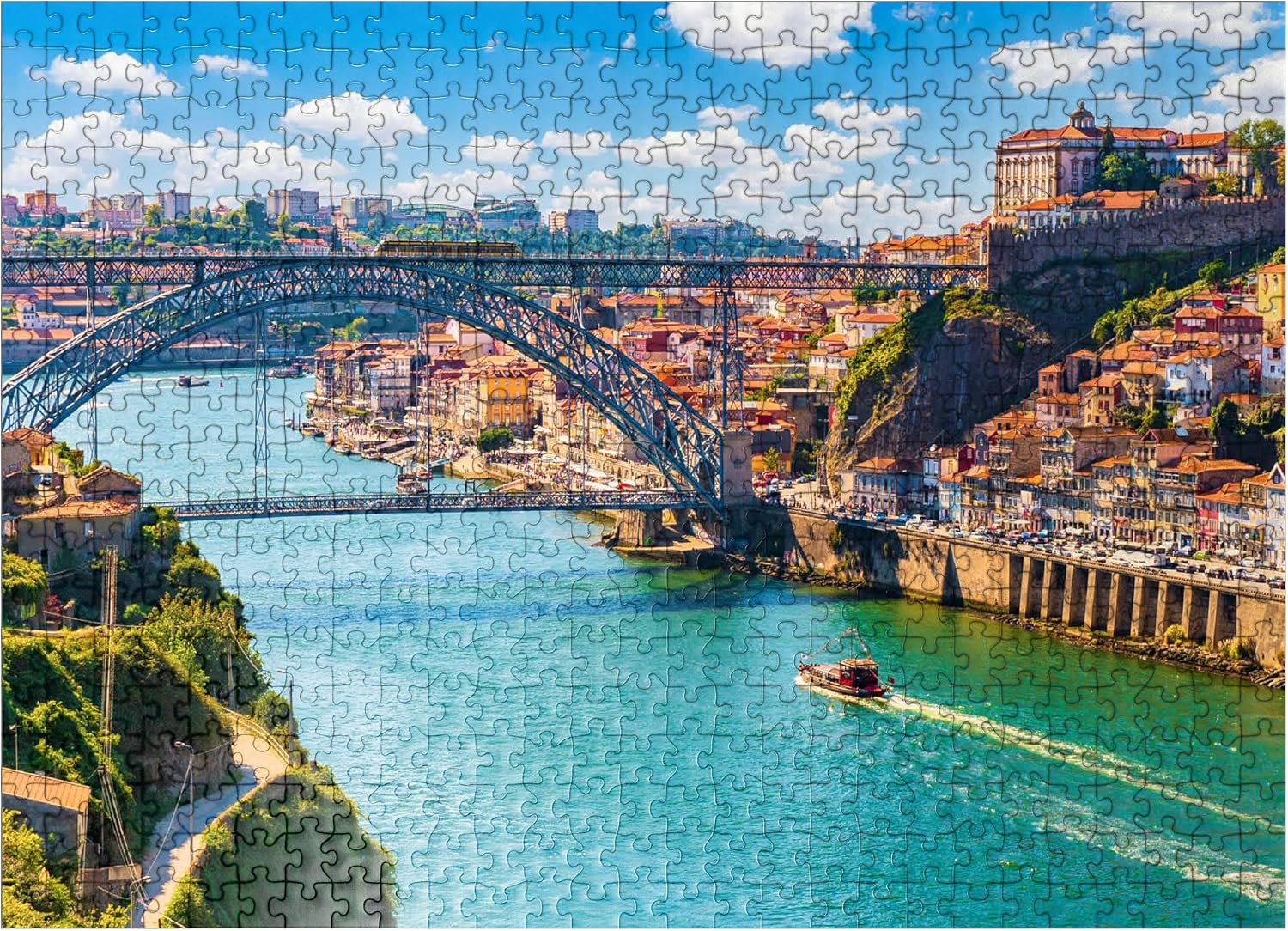 MyPuzzle Picturesque Colorful View of The Old Town of Porto, Portugal - Premium 100 Piece Jigsaw Puzzle for Adults