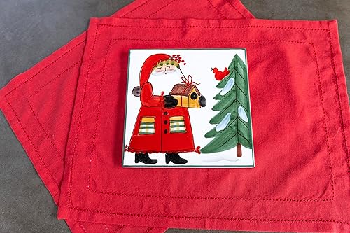 Miniatura 5 de Vietri Old St. Nick Holiday Collection - Juego de vajilla italiana (remache)