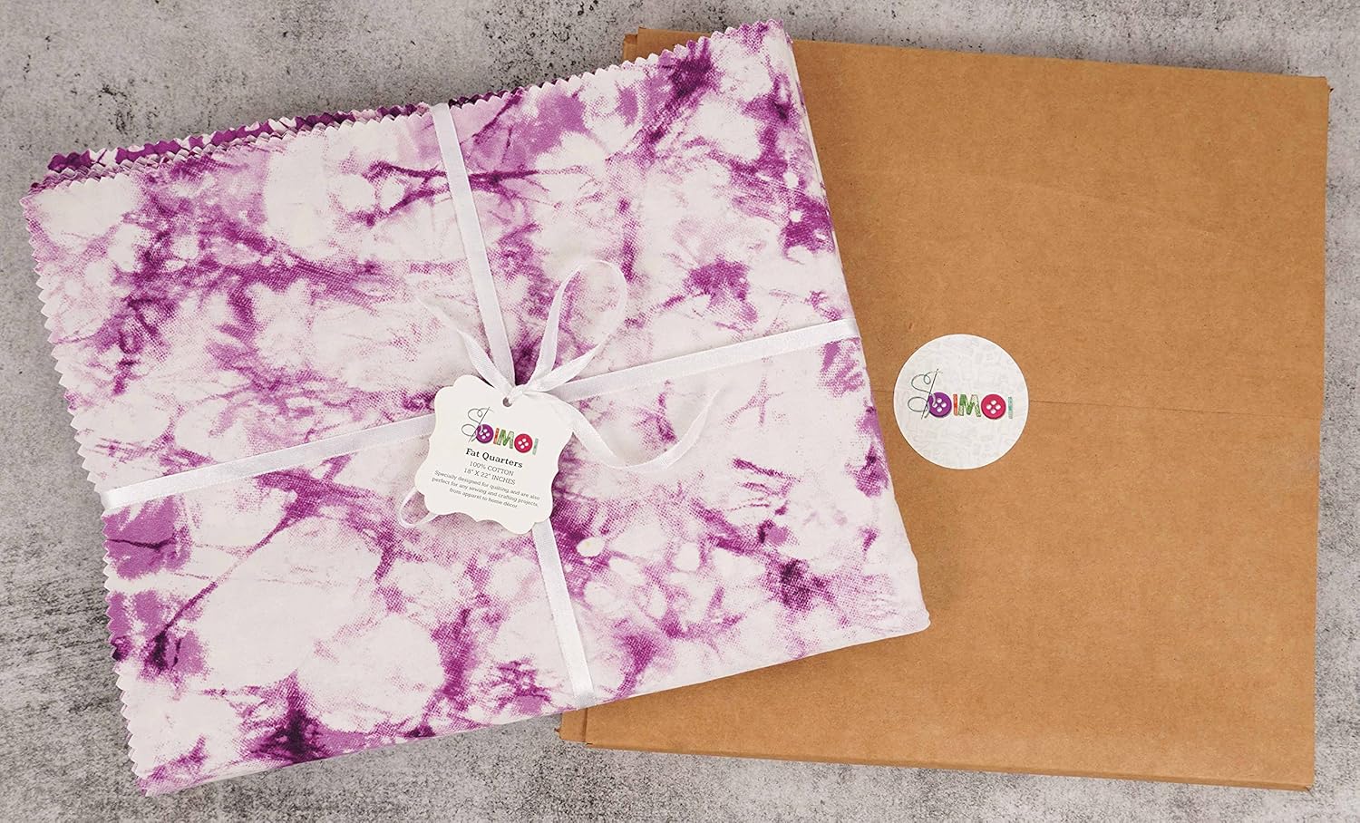 Soimoi 8 Pc Fat Quarter Bundle, Batik Print 18"x 22" DIY Patchwork- 100% Cotton Pre-Cut Quilting Fabric Purple