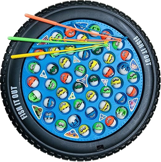 Buy VGRASSP Fishing Game Toy Set with Rotating Board with Music On
