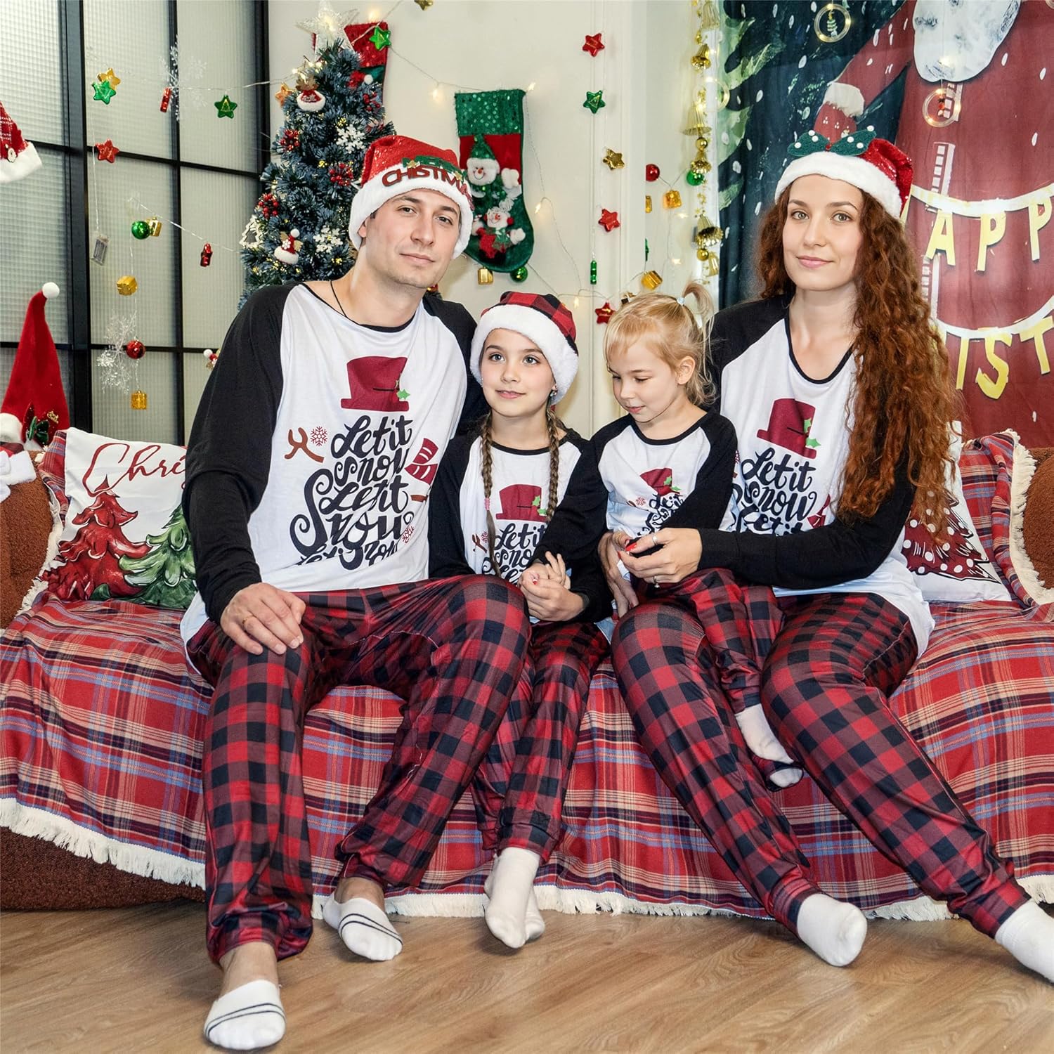 Zhitunemi Matching Family Pajamas Set: Cozy Winter Holiday Pjs for Family Photos & Holiday Gatherings Adults - Image 4