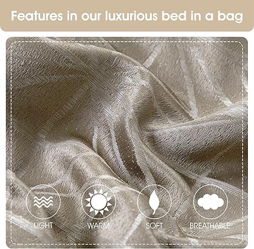 Miniatura 6 de Grand Avenue Juego de edredón gris pardo, tamaño Queen, juego de ropa de cama geométrico, jacquard con piezas sólidas a juego, falda de cama,