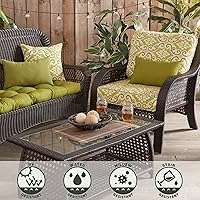 Vista 169 de Greendale Home Fashions 2-Piece Outdoor Deep Seat Cushion Set, Steel Blue Stripe