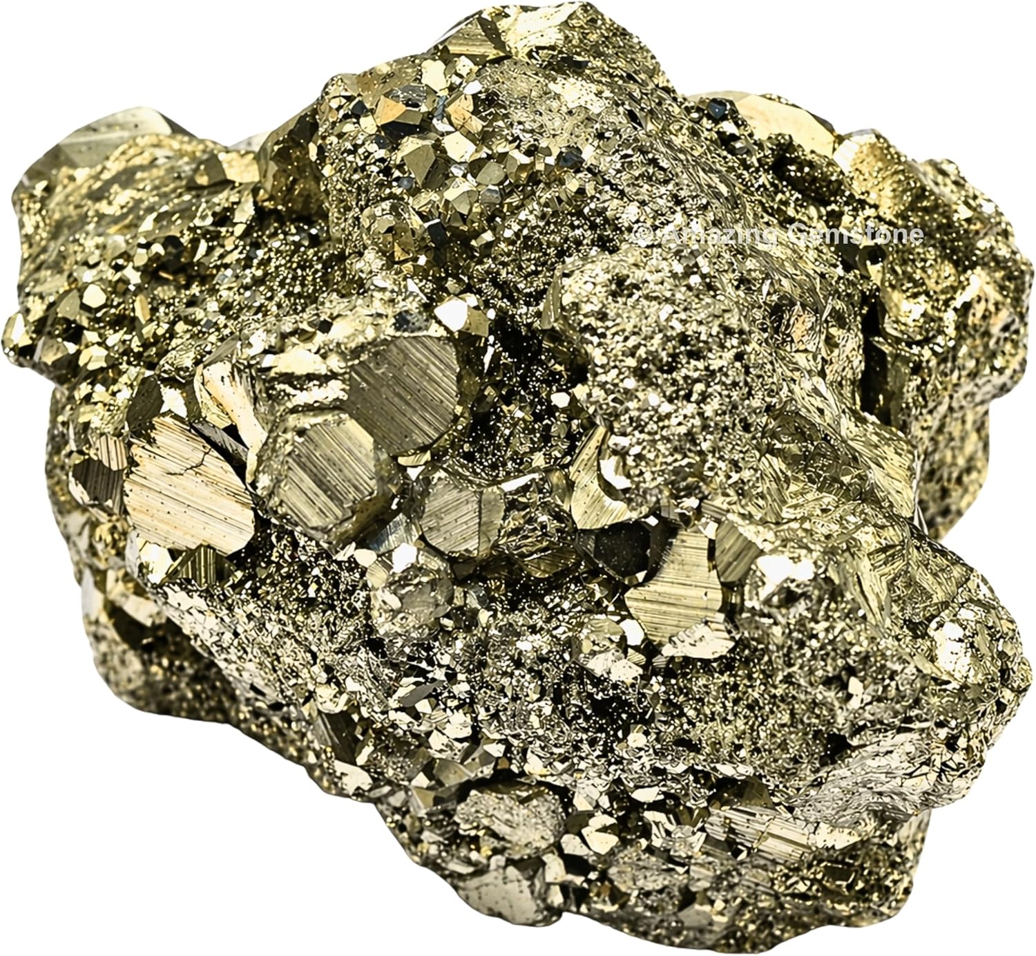 Amazing Gemstone Small Pyrite Crystal Stone Cluster Samples - Extra Large High Energy Natural Iron Pyrite Stone Pirita Piedra Original with Healing Properties (Upto 40 Gram)