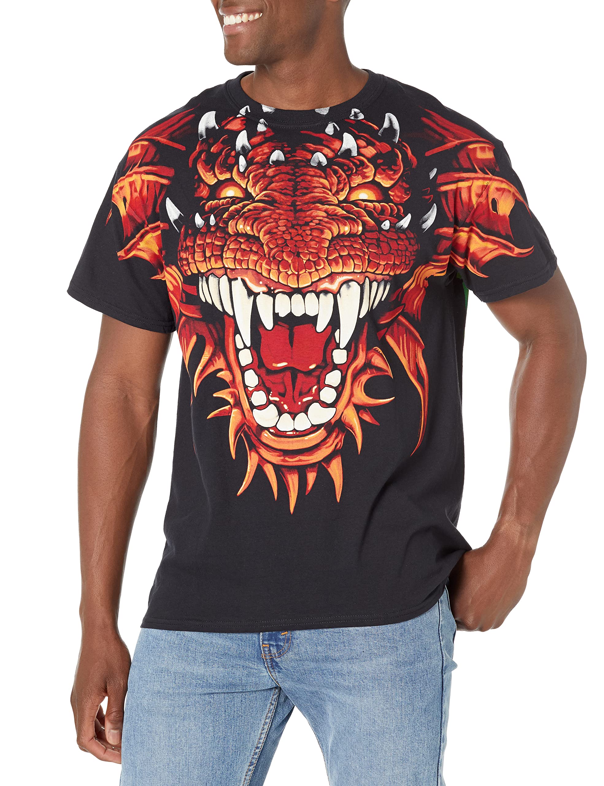 Liquid Bluemens Liquid Blue Fantasy Dragon Head All Over Print T-shirt T-Shirt