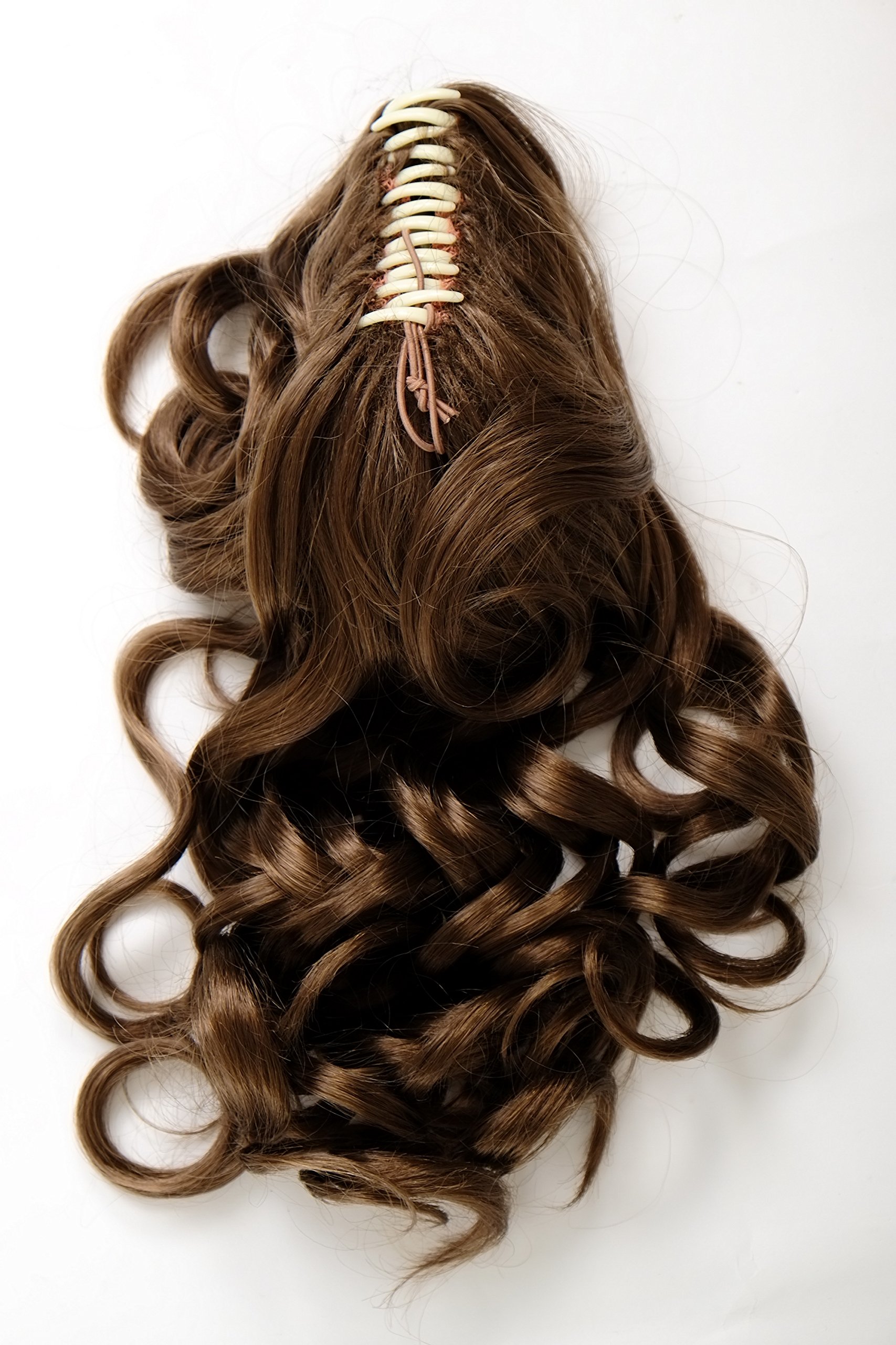 WIG ME UP SA09-10 Hairpiece ponytail extension very long BEAUTIFUL wavy slightly curly curls medium gold brown 20inch - Image 3