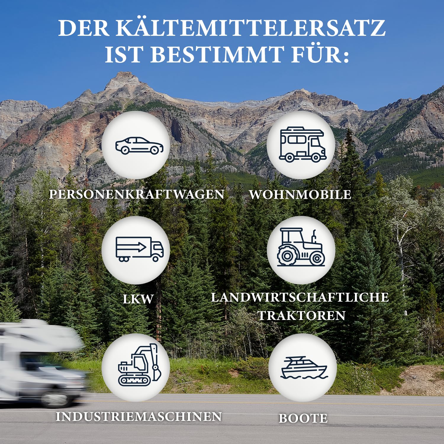 Nordo - 5in1 R1234yf XL + Schlauch + YF-Adapter für Auto Klimaanlage mit Öl, Dichtungsmittel, UV-Farbstoff, Trocknungsmittel – Schnelle Anwendung – Schützt den Kompressor – 2x235 g