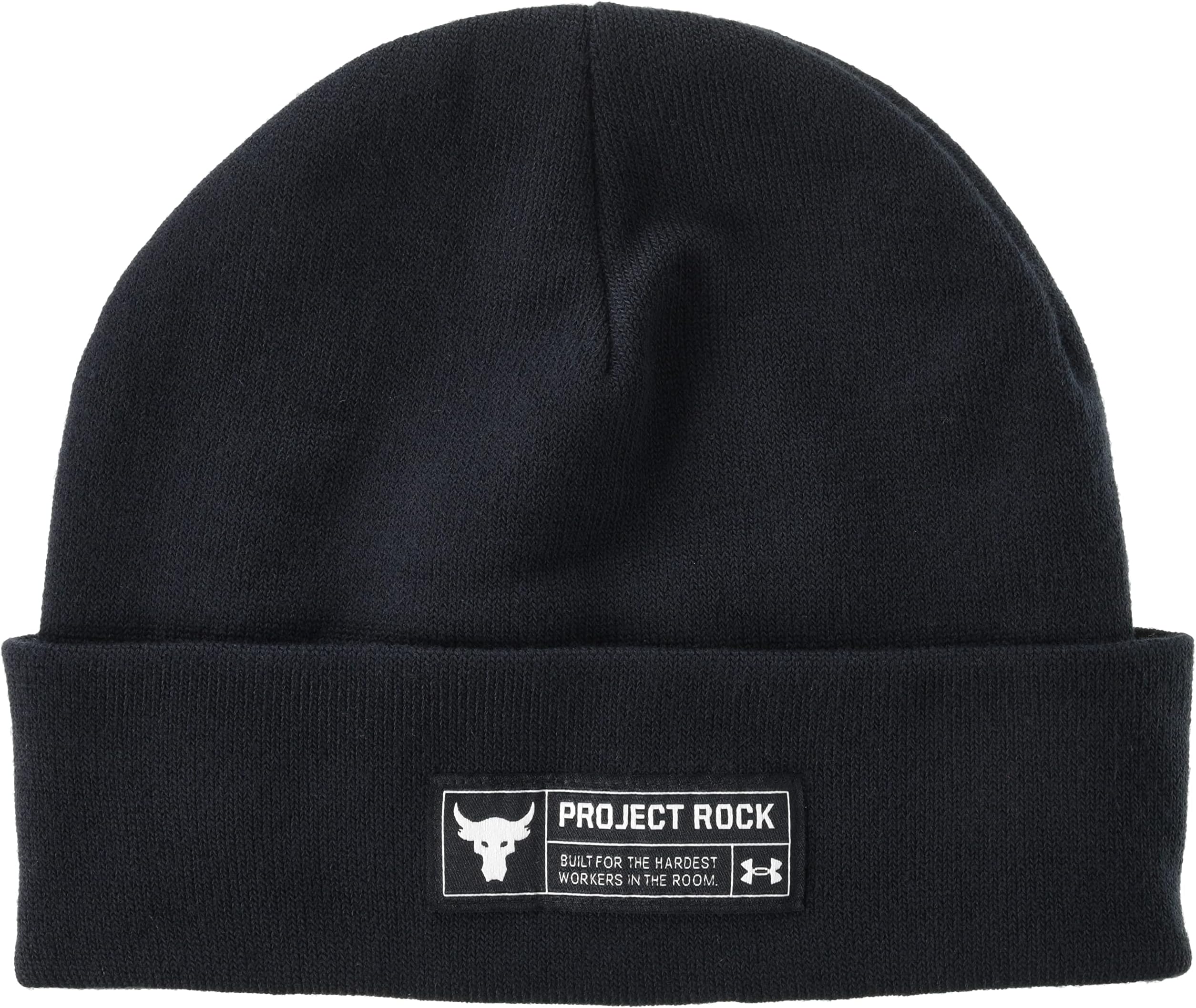 Under ArmourMen's Project Rock 'Hardest Worker' Beanie Hat (Black/White)