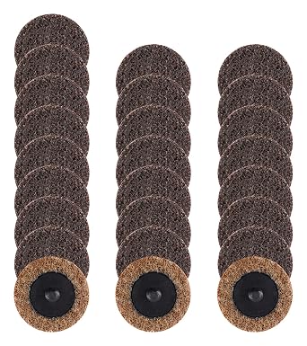 Abrasives 2" Nylon Surface Conditioning Quick Change Sanding Discs with R-Type Backing Coarse 80 Grit - 25 Pack