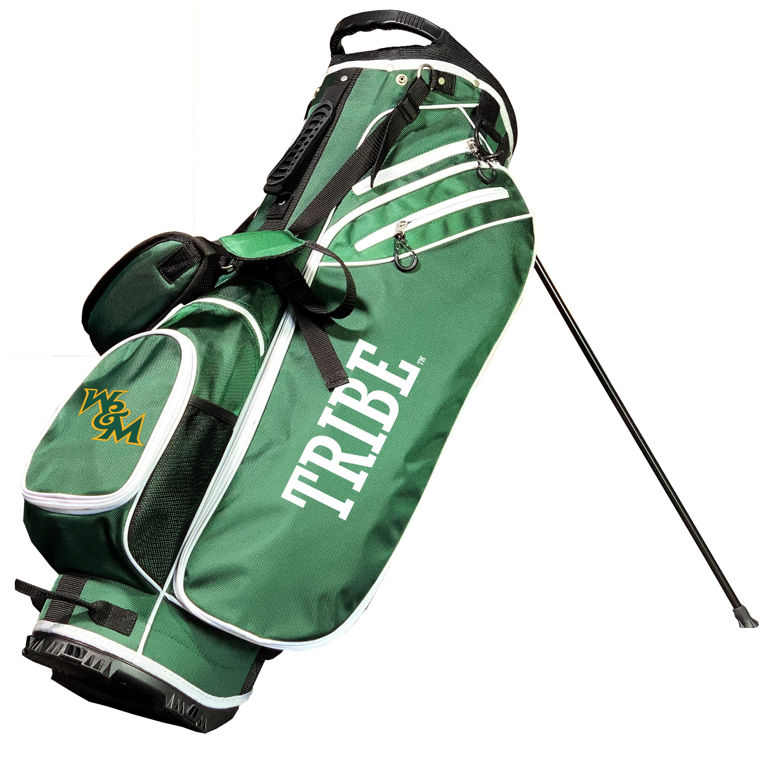 Team Golf NCAA William and Mary COL Birdie Stand Golf Bag, Lightweight, 14-Way Club Divider, Spring Action Stand, Insulated Cooler Pocket, Velcro Glove and Umbrella Holder & Padded Handles