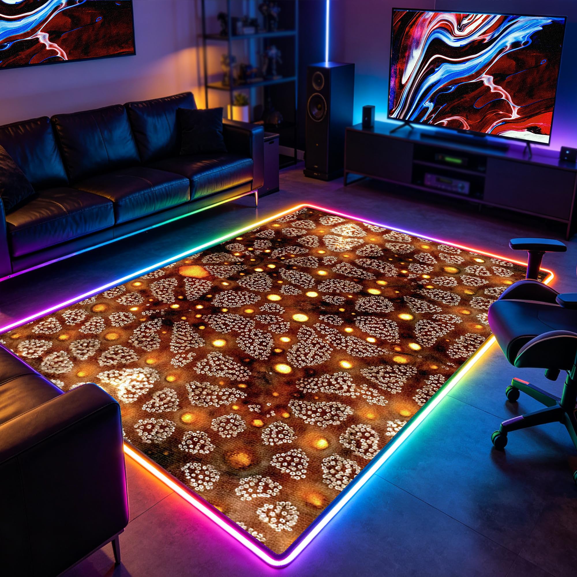 Tapis de jeu pour chambre de garçon tapis de gaming antidérapant de 100x130cm