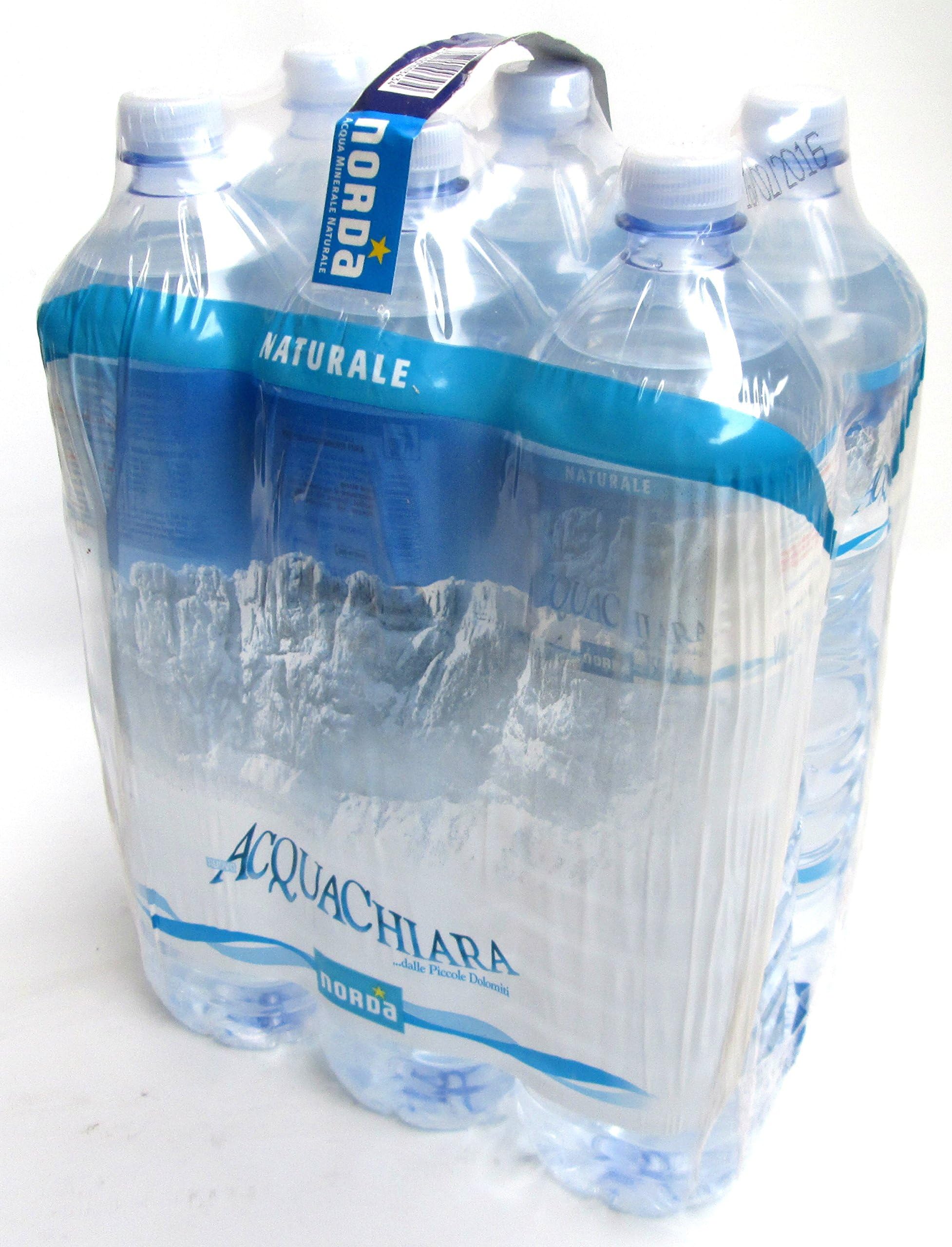 Norda: "Acquachiara" Natural Spring Water 3.17 Pints (150cl) Bottle (Pack of 6) [ Italian Import ]