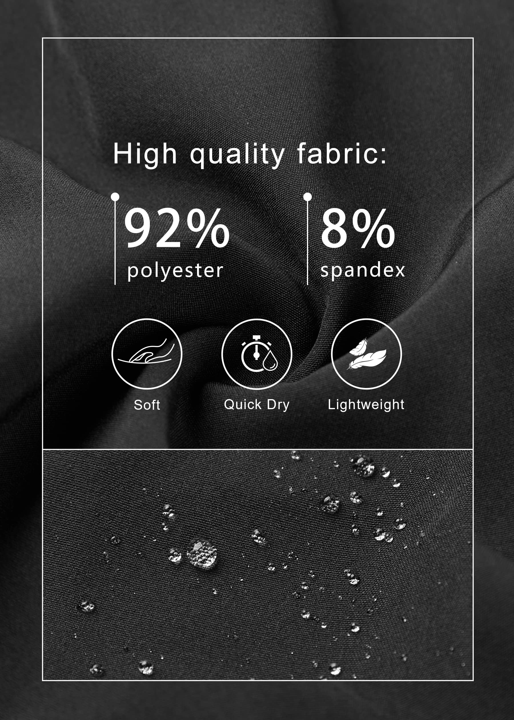 Libin Pantaloncini cargo da trekking da uomo, leggeri, ad asciugatura rapida, atletici, casual, per golf, attività all'aperto, tasche con cerniera