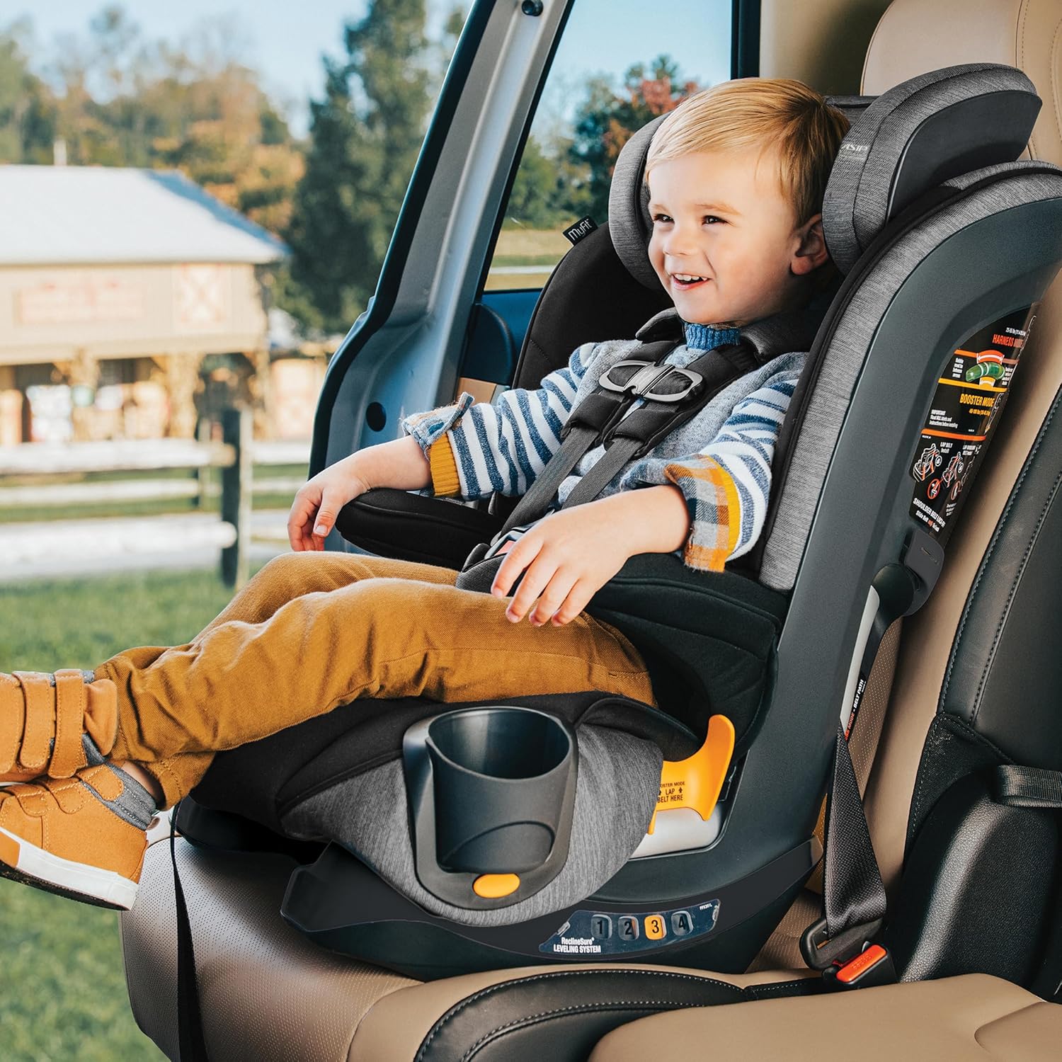 Chicco MyFit Harness + Booster Car Seat, 5-Point Harness and High Back Seat Iron MyFit