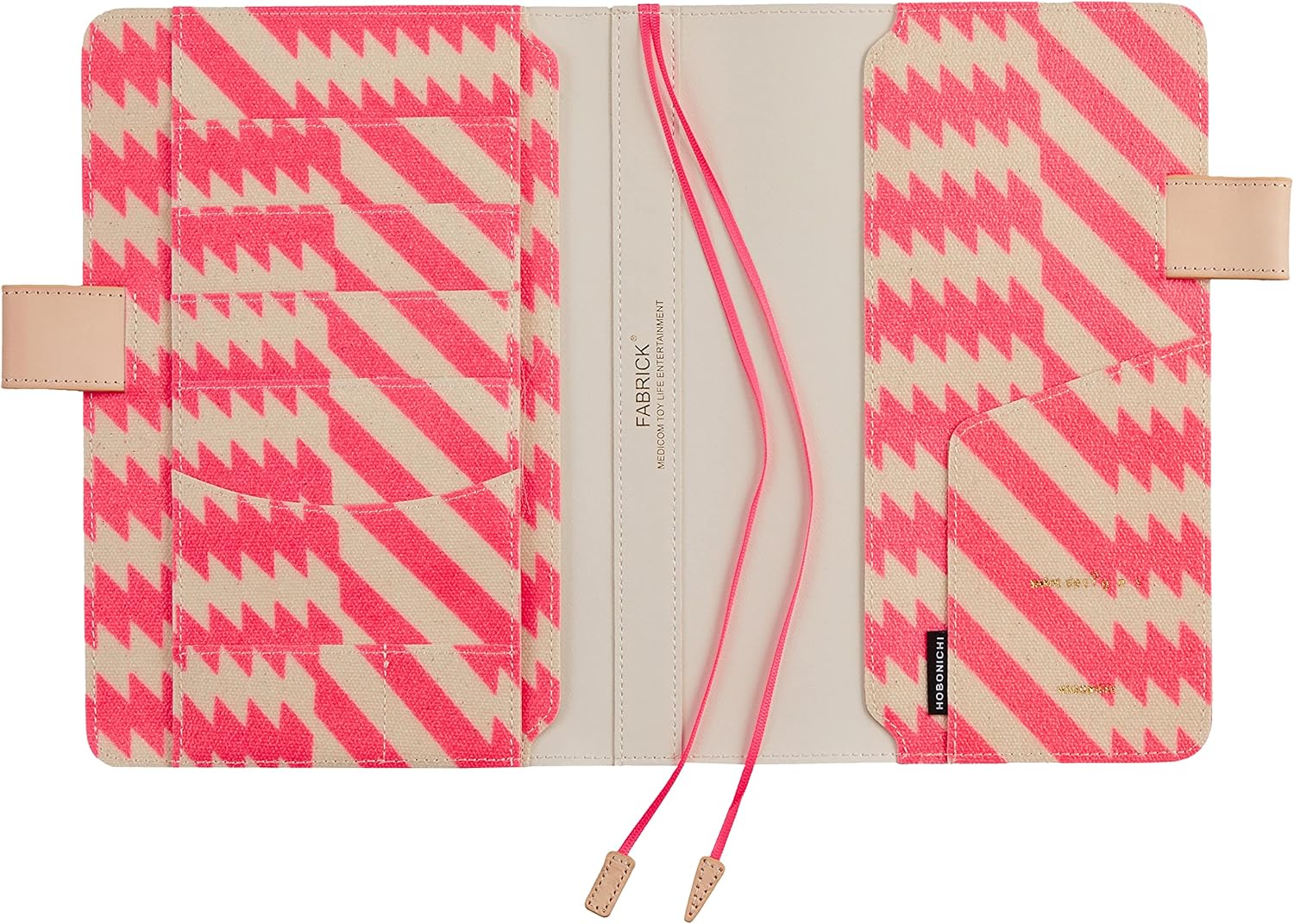 Hobonichi Techo Cousin Cover [A5 Cover Only] mintdesigns: Zig-Zag (Pink)