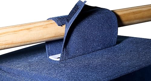 Miniatura 5 de Organizador de ropa para colgar en el armario con 6 estantes, color azul, Algodón, Azul marino, Paquete de 1