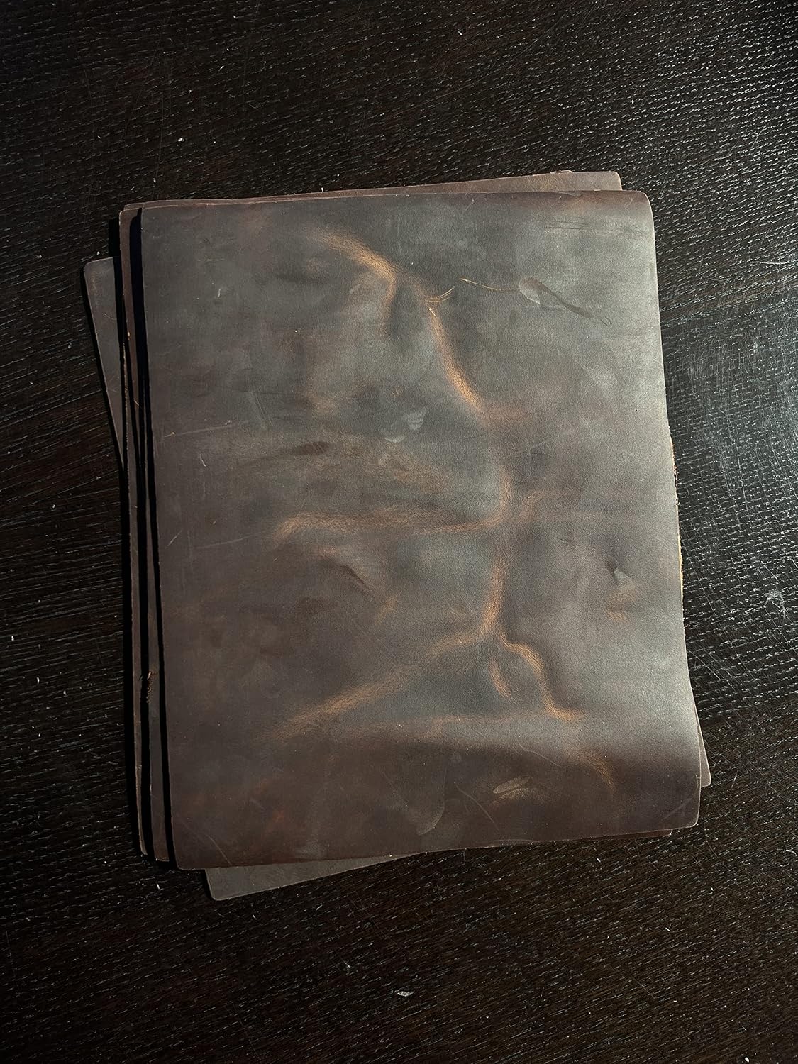 Crazy Horse Cowhide Leather: 8.5" x 11" Pre Cut Pieces (Mocha Brown, 5 Pieces)