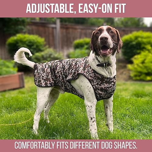 Miniatura 5 de Chaleco refrescante para perros, rendimiento ligero de 2 capas, cobertura completa UPF50+ y ajuste ajustable para perros pequeños a grandes (rosa,