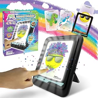 DoodleJamz BrightBoard - Light-Up Sensory LED Drawing Pad, Filled with Squishy Beads and Gel, Compatible with All DoodleJamz Drawing Pads, No-Mess, Non-Toxic, Travel-Ready, LED Squishy Art Tablet!